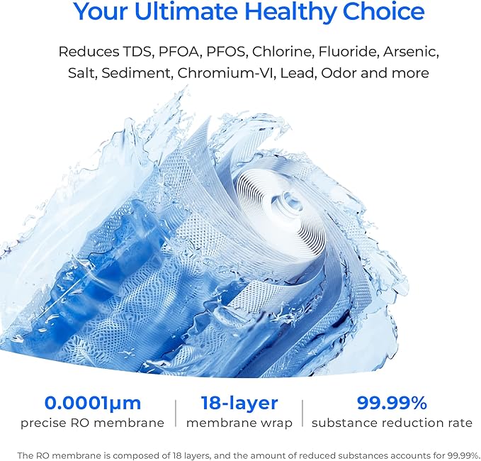 Waterdrop X16-Alkaline Tankless Reverse Osmosis System, NSF/ANSI 42&58&372 Certified, 1600 GPD RO Filter System, 11-Stage Filtration, UnderSink, 3:1 Pure to Drain, Alkaline Mineral pH+, BPA Free-Ruum Studio Home
