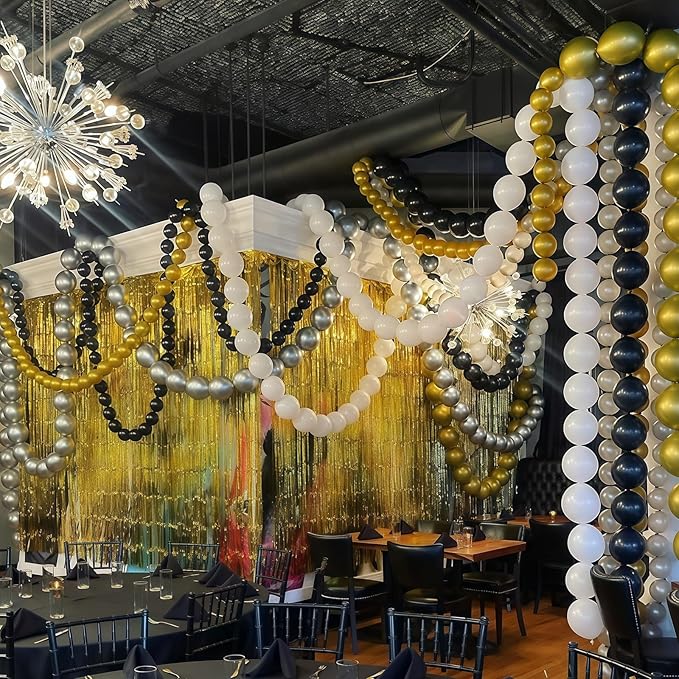 White and Gold Quick Link Balloons, 100PCS 6 Inch Small Baby Pink Linking Balloons for Making Balloon Wall Heart Arch Tails Balloon for Girls Wedding Birthday Baby Shower Engagement Party Decorations-Ruum Studio Home