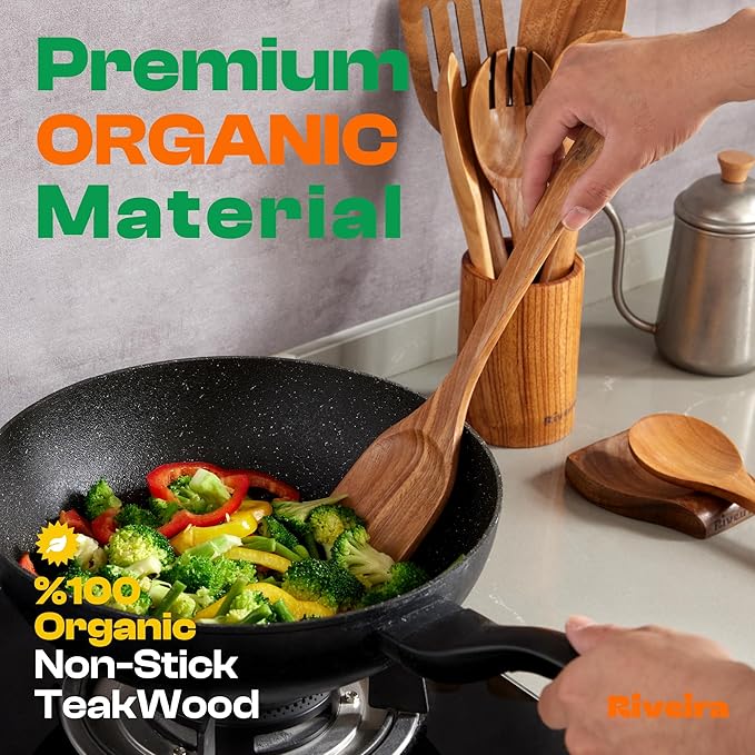 Riveira's 6-Piece Kitchen Essentials - Wooden Spoons for Cooking and Comprehensive Cooking Utensils Set-Ruum Studio Home