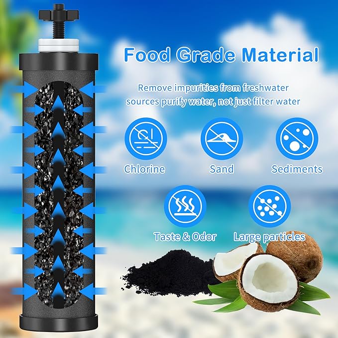2 Pack Black Filters, Water Filter Replacement for Berkey BB9-2, Compatible with Berkey Gravity Water Filter Systems-Ruum Studio Home