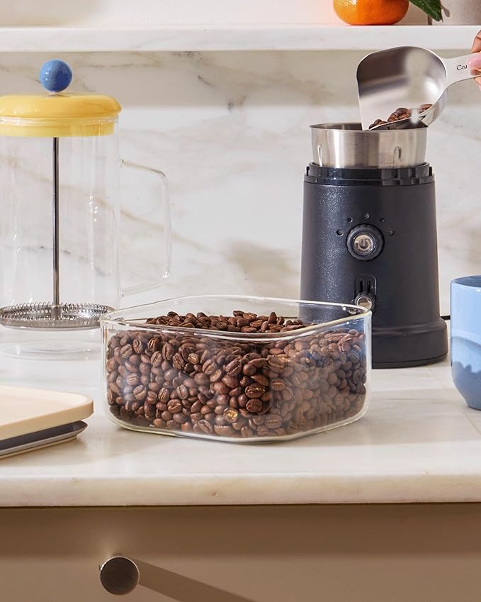 Caraway 1qt Glass Airtight Food Storage Container with Lid – Non-Toxic, BPA-Free Kitchen Storage Container – Stackable, Space-Saving Airtight Container for Dry Goods and More - Mist-Ruum Studio Home