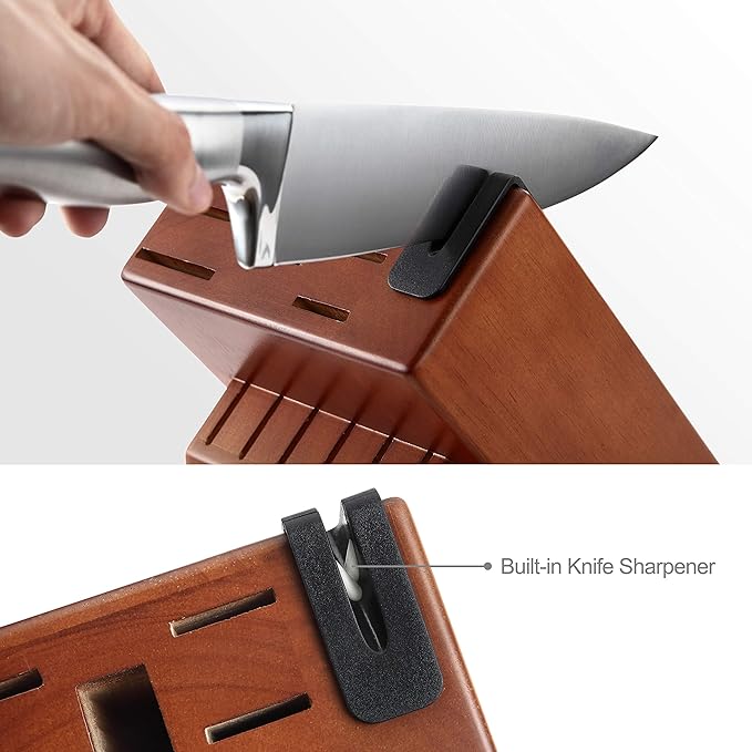 McCook® Knife Sets, German Stainless Steel Kitchen Knife Block Sets with Built-in Sharpener-Ruum Studio Home
