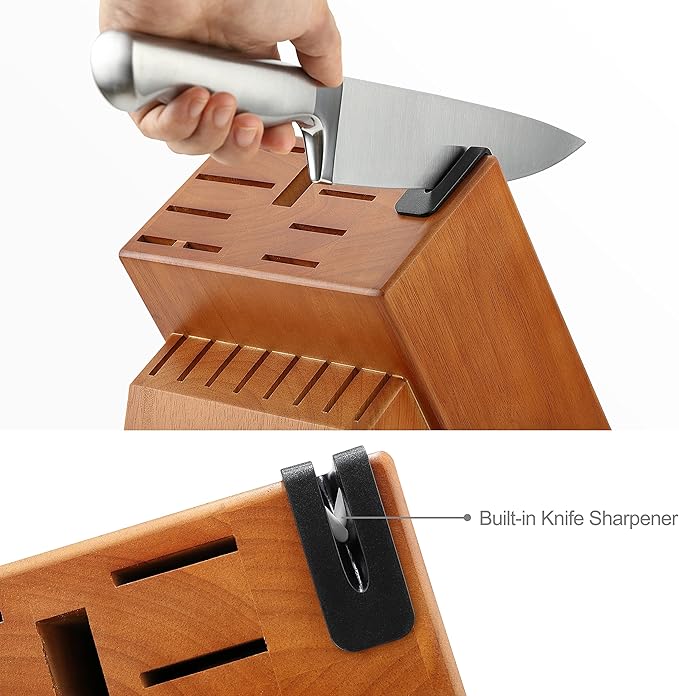 McCook® Kitchen Knife Sets,German Stainless Steel Knives Block Set with Built-in Sharpener-Ruum Studio Home