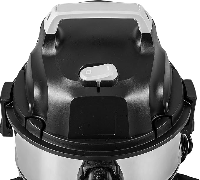 Amazon Basics Wet Dry Vacuum Cleaner, 4 gallon Shop, 3 HP Stainless Steel, Grey/Black-Ruum Studio Home