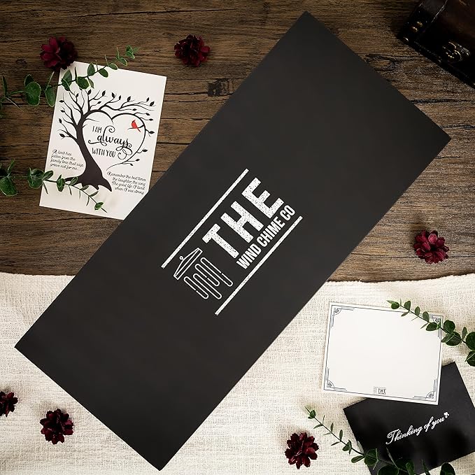 The Wind Chime CO Deep Tone Sympathy Wind Chime with 6 Andonized Aluminum Tubes Tuned Soothing Melody, Memorial Wind Chimes for Outside Decoration (Patio, Graden, Yard) 40"-Ruum Studio Home