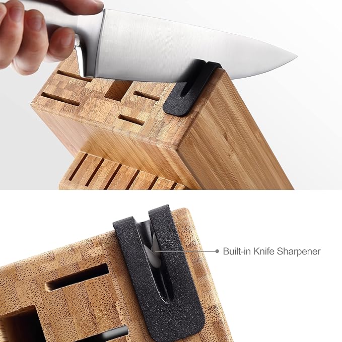 McCook® Knife Sets,German Stainless Steel Knife Block Sets with Built-in Sharpener-Ruum Studio Home