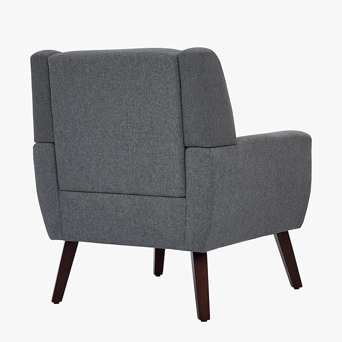 UIXE Accent Chairs Set of 2, Fabric Upholstered Armchair for Living Room, Comfy Arm Chair Single Sofa Bedroom Side Reading Seat - Flax Gray-Ruum Studio Home
