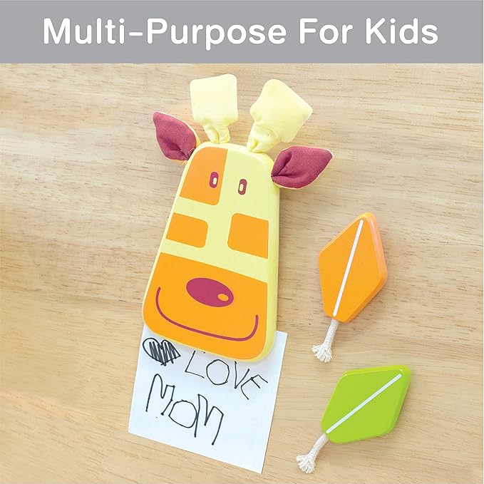 Wood and Fabric Wall Growth Chart, Height Measurement, Scale, Ruler for Kids (Giraffe)-Ruum Studio Home