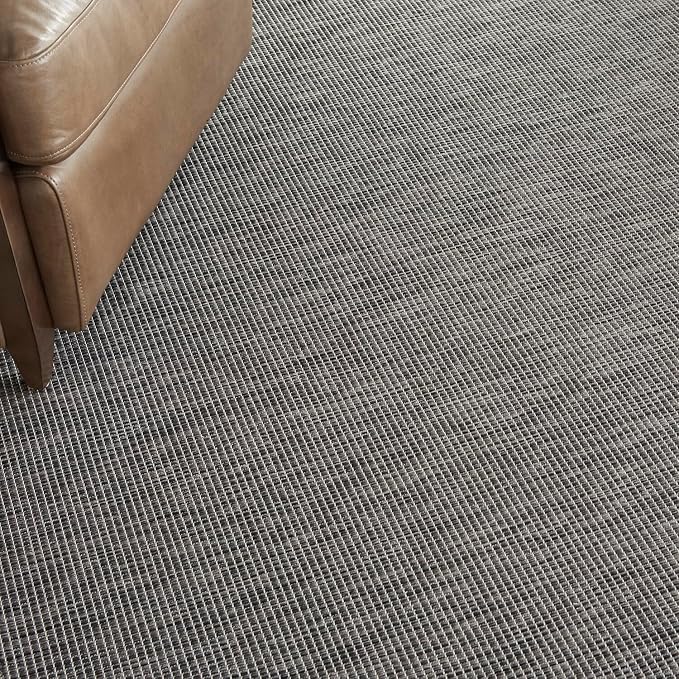 Nourison Positano Indoor-Outdoor Charcoal 6' x 9' Area Rug, Easy Cleaning, Non Shedding, Bed Room, Living Room, Dining Room, Backyard, Deck, Patio (6x9)-Ruum Studio Home