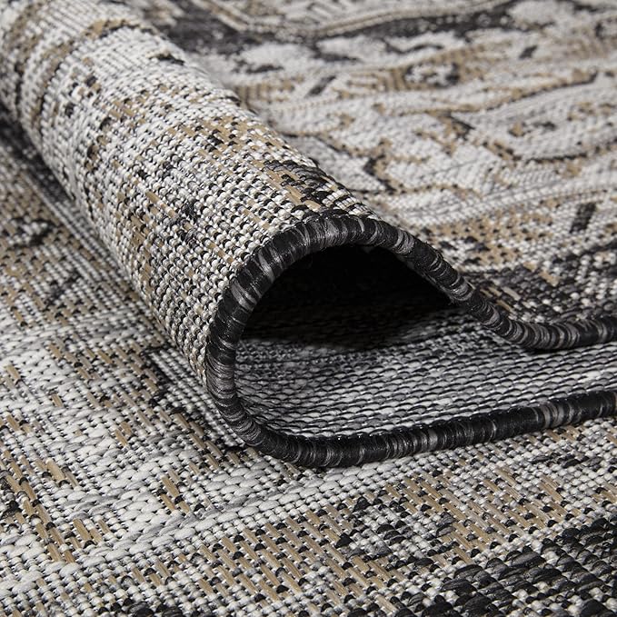 Keen Home Design Terrace Outdoor Area Rug - 6x9 Washable Indoor/Outdoor Rug for Patio, Kitchen, Balcony, Beach, Garden, Deck and Porch, Size: 6'x8'10"-Ruum Studio Home