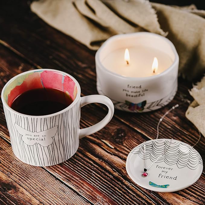 You Are So Special - 16 Oz Debossed Butterfly Rainbow Stripe Coffee Cup Mug-Ruum Studio Home