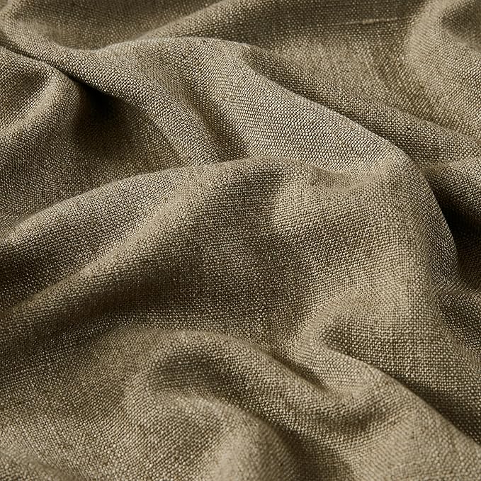 Vision Home Brown Pinch Pleated Full Blackout Curtains Linen Blended Room Darkening Window Curtains 120 inch for Living Room Bedroom Thermal Insulated Pinch Pleat Drapes with Hooks 10ft 40" Wx120 Lx2