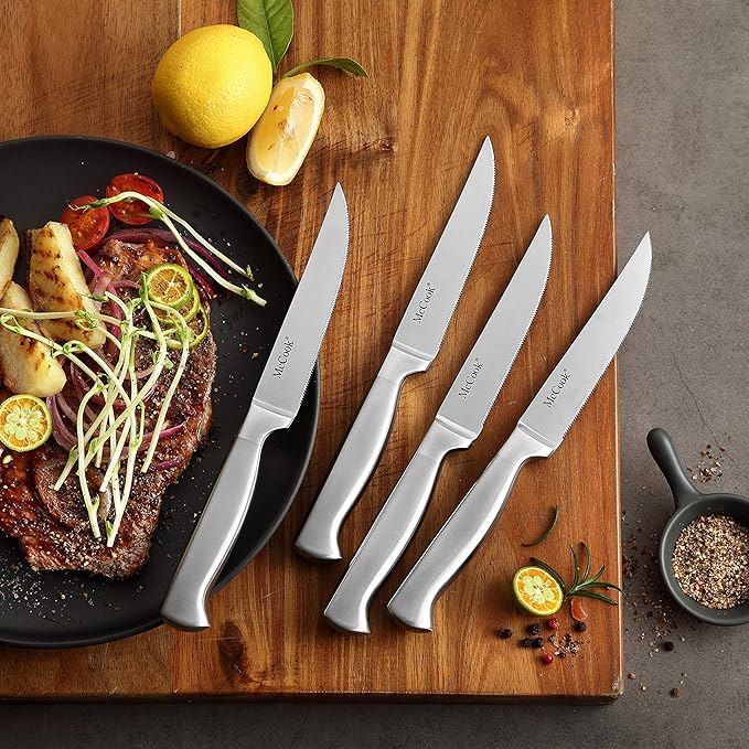 McCook® Knife Sets, German Stainless Steel Knife Block Sets with Built-in Sharpener-Ruum Studio Home
