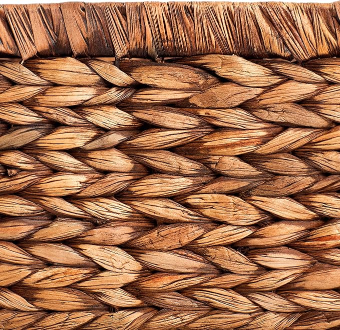 CENBOSS Wicker Baskets (Large, Brown Wash, 1PC) Rattan Storage Baskets for Shelves, Woven Seagrass Holder-Ruum Studio Home