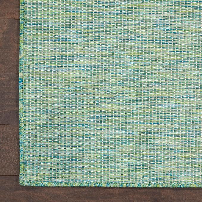 Nourison Positano Indoor/Outdoor Blue/Green 9' x 12' Area Rug, Easy Cleaning, Non Shedding, Bed Room, Living Room, Dining Room, Backyard, Deck, Patio (9x12)-Ruum Studio Home