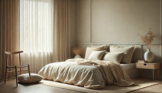 The Secret to Effortless Minimalist Bedrooms (Bed Sheets, Cushions)