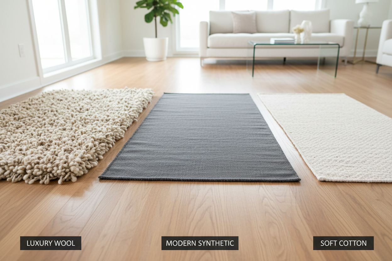 Best Rug Materials for American Homes: Wool vs Synthetic vs Cotton