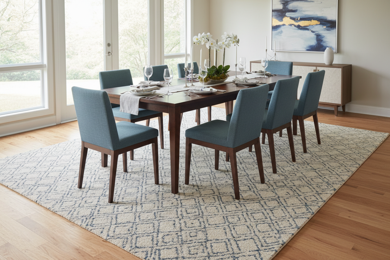 How Big Should a Rug Be Under a Dining Table?