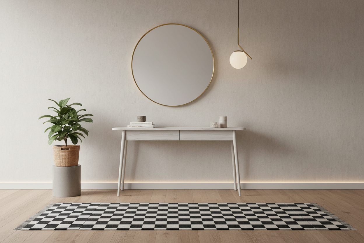 How to Style a Modern Entryway with Rugs