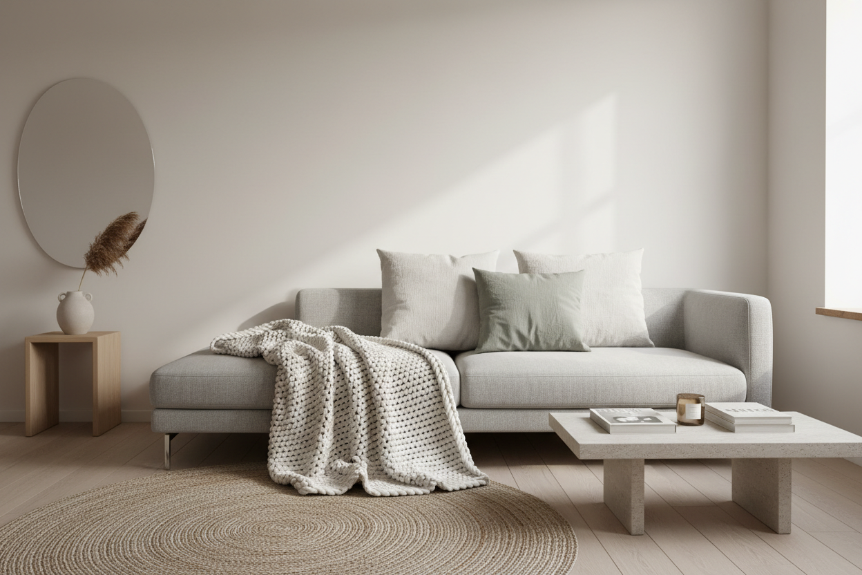 Combining Minimal Furniture with Soft Textiles