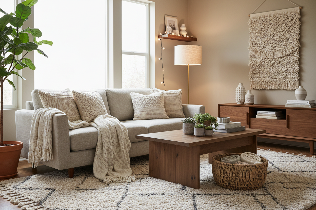 Styling a Neutral Living Room with Texture