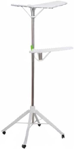 Extra Capacity Garment & Clothes Drying Rack, Adjustable-Height, 120 Pieces of Clothes, Stainless Steel, 4 Caster Wheels-Ruum Studio Home