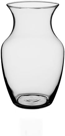 Floral Supply Online - 8" Clear Rose Vase and Flower Guide Booklet - Decorative Glass Flower Vase for Floral Arrangements, Weddings, Home Decor or Office.-Ruum Studio Home