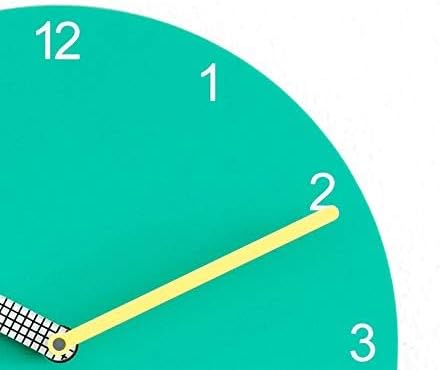 Stephanie Imports Modern Minimalist Teal & Yellow Wall Clock-Ruum Studio Home