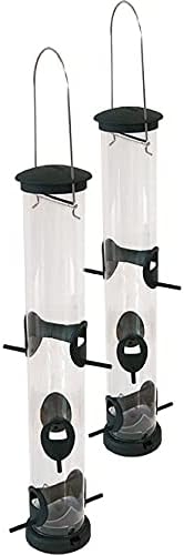 Set of 2 Aspects Large Quick-Clean Seed Tube Bird Feeders, Spruce Green 425-CP2-Ruum Studio Home