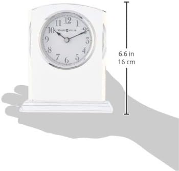 Howard Miller Flaire Tabletop Clock II, Battery Operated Antique Analog Display Desk Clock, Glass Crystal Shelf Clock for Office Decor Home Decor Living Room Decor, House Warming Gifts-Ruum Studio Home