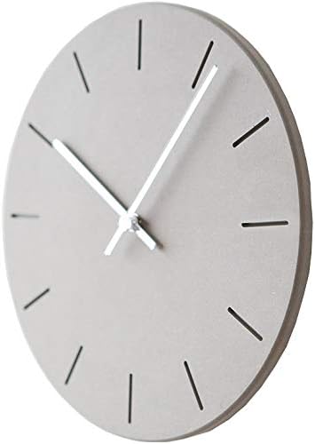 Stephanie Imports Modern Minimalist Concrete Hiding Gray (Numberless Dial) Silent Wall Clock-Ruum Studio Home