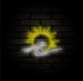 LED Decorative Lights USB Interface Mountains Sunrise Sunset Led Neon Signs Home Decoration Wall Art Holiday Gift Brightness Adjustable 15.7''x15''-Ruum Studio Home