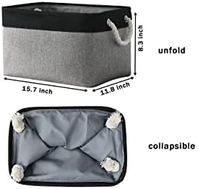 Storage Bins, Storage Cubes Storage Containers for Organizing with Handles for Organizer Bins (15.7 x 11.8 x 8.2 inches)-Ruum Studio Home