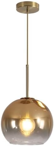 KCO Lighting 1-Light Modern Glass Pendant Lights Large Gold Globe Pendant Light Mid Century Single Pendant Light Kitchen Island Dining Room Lighting Fixtures Ceiling Hanging-Ruum Studio Home
