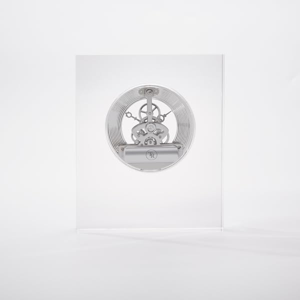 THINGS REMEMBERED Engraved Crystal Skeleton Desk Clock (Free Customization)-Ruum Studio Home