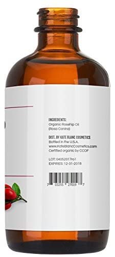 Kate Blanc Cosmetics Rosehip Oil for Face & Skin (4oz, Organic, Pure, Cold Pressed) Rosehip Seed Face Oil for Facial & Gua Sha Massage-Ruum Studio Home