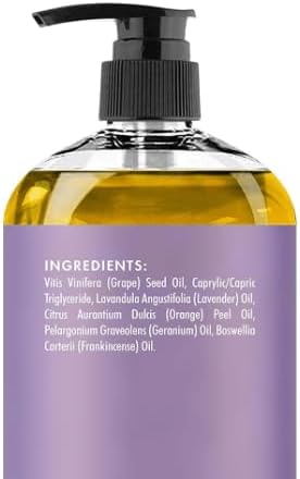 MAJESTIC PURE Lavender Massage Oil for Massage Therapy - Refreshing, and Relaxing - Natural Oils with Lavender Essential Oil - for All Skin Types - Men and Women - 8 fl oz-Ruum Studio Home