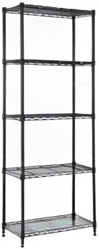1250 lbs Storage Shelving Utility Shelving Unit 5-Tier Utility Shelving Unit Steel Organizer Wire Rack for Home,Kitchen,Office (13.7" D x 23.6" W x 62.4" H)-Ruum Studio Home