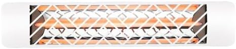 EF15120W1 1500 Watt Plug-In Electric Infrared Single Element Heater, Finish Color: White, Decorative Fascia: Chevron-Ruum Studio Home