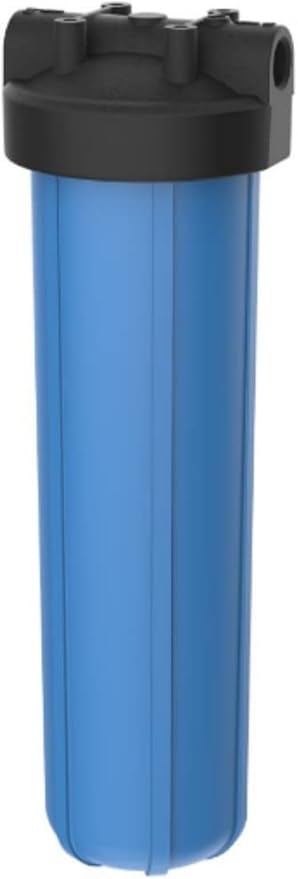 Pentair Pentek 150234 Big Blue Filter Housing, 1" NPT #20 Whole House Heavy Duty Water Filter Housing with High-Flow Polypropylene (HFPP) Cap, 20-Inch, Black/Blue-Ruum Studio Home