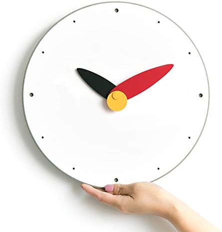 Stephanie Imports Modern Minimalist Red & Black Wall Clock-Ruum Studio Home