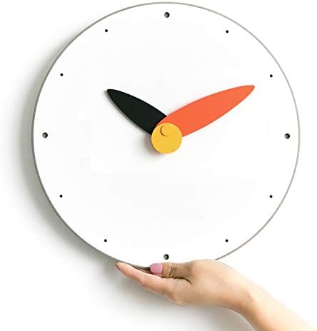 Stephanie Imports Modern Minimalist Orange & Black Wall Clock-Ruum Studio Home