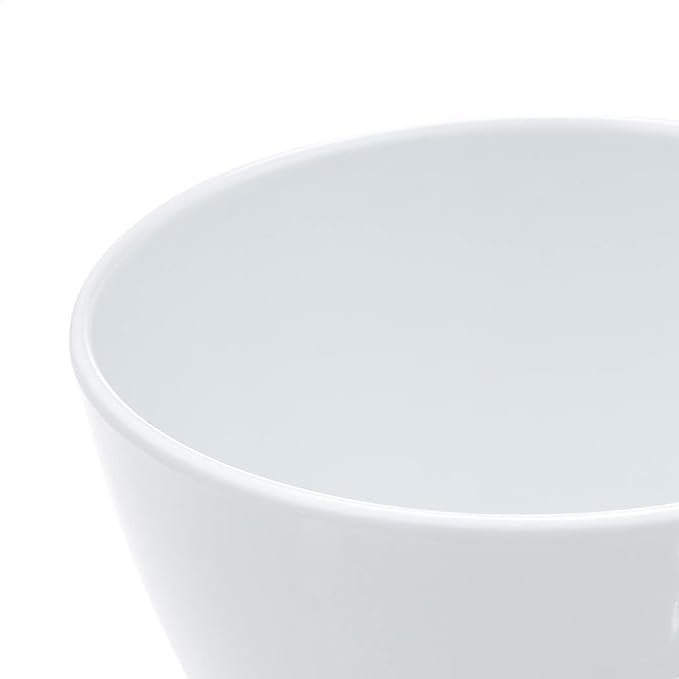 Amazon Basics Round Melamine Bowl, 8 oz, White, 6 Piece Set (Previously AmazonCommercial brand)-Ruum Studio Home