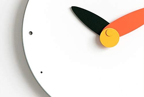 Stephanie Imports Modern Minimalist Orange & Black Wall Clock-Ruum Studio Home