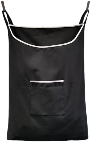 Laundry Collector, Laundry Hamper, Door Hanging Laundry bag with hooks (Black, 65Liters)-Ruum Studio Home