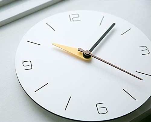 Stephanie Imports Modern Minimalist White & Spring Yellow Silent Wall Clock-Ruum Studio Home