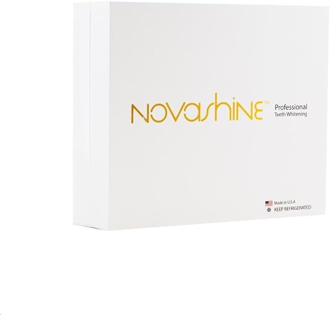 Novashine Professional Teeth Whitening Kit: Advanced Blue LED Light, Concentrated Peroxide Gel, Smartphone Adapter, Travel Bag-Ruum Studio Home
