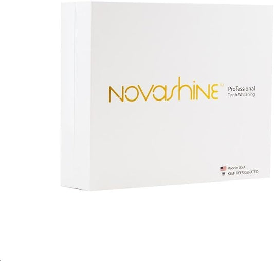 Novashine Professional Teeth Whitening Kit: Advanced Blue LED Light, Concentrated Peroxide Gel, Smartphone Adapter, Travel Bag-Ruum Studio Home