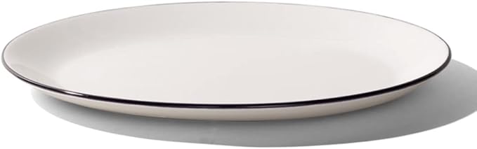 Made In Cookware - Serving Platter - White With Black Rim - Porcelain - Crafted in England-Ruum Studio Home