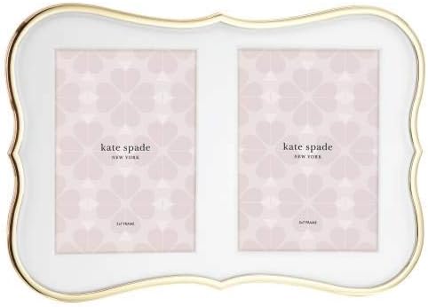 Kate Spade New York Gold Crown Point Double 5" X 7" Frame, 2.55 LB-Ruum Studio Home